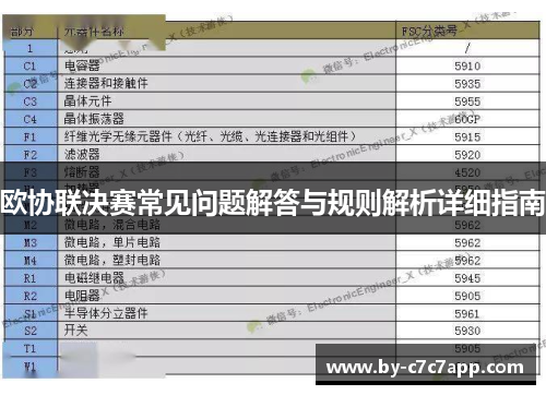 欧协联决赛常见问题解答与规则解析详细指南